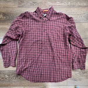 Columbia XCO Men's Button Down Long Sheeve Plaid Shirt Sz XL Super Soft Red